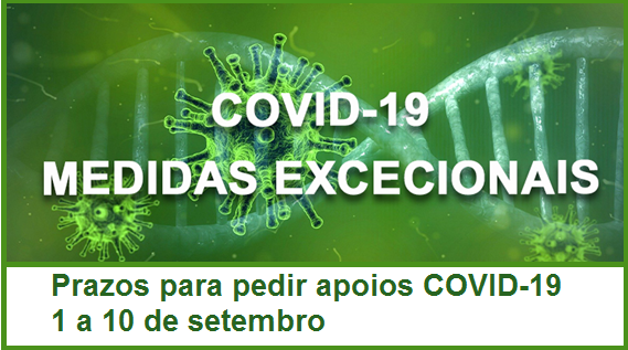 Read more about the article Prazos para pedir apoios COVID-19 – setembro 2021