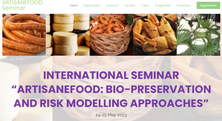 Read more about the article Seminário “ARTISANEFOOD: BIO-PRESERVATION AND RISK MODELLING APPROACHES” 24 e 25 maio