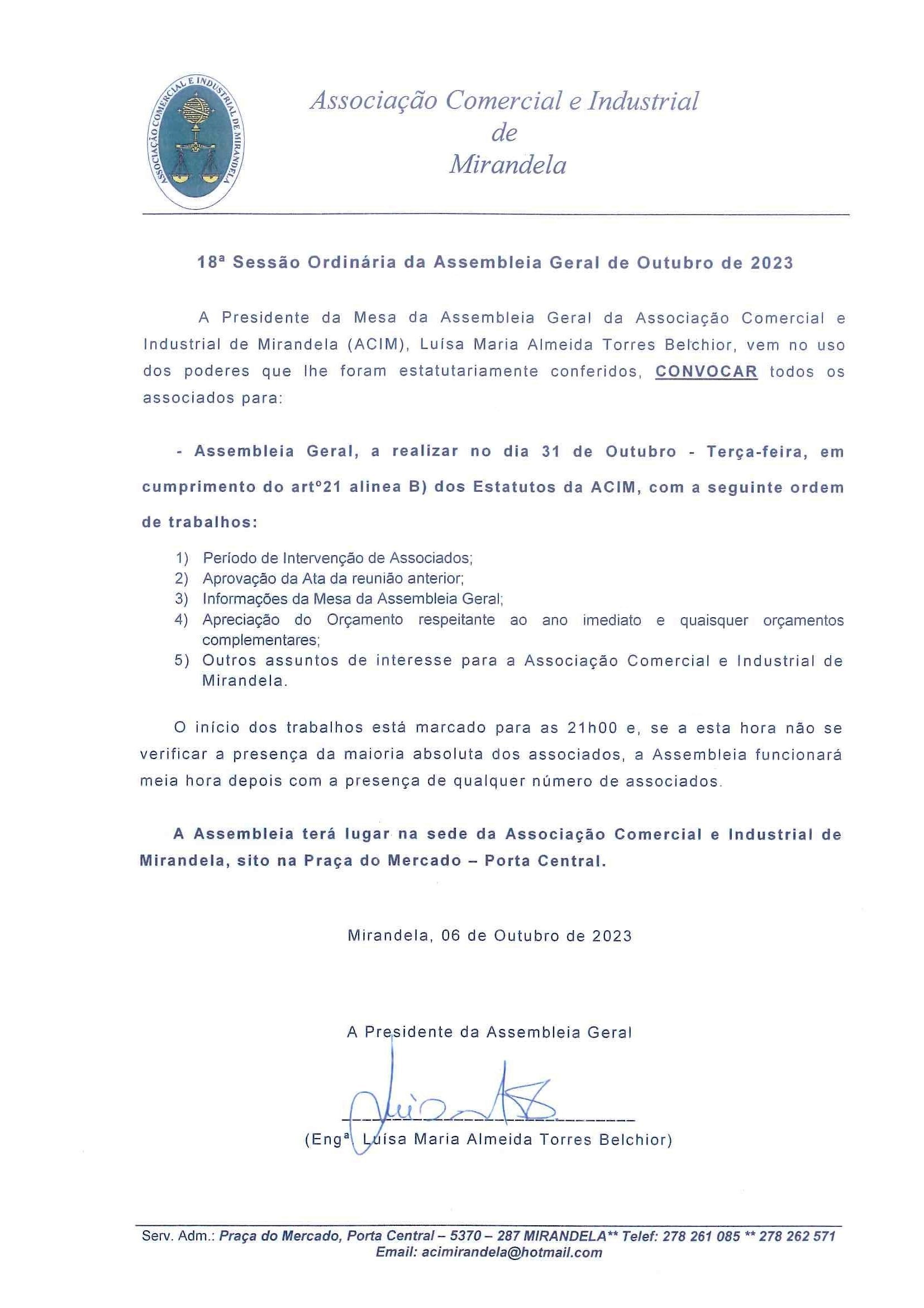 Read more about the article Convocatória – Assembleia-Geral de 31 de outubro