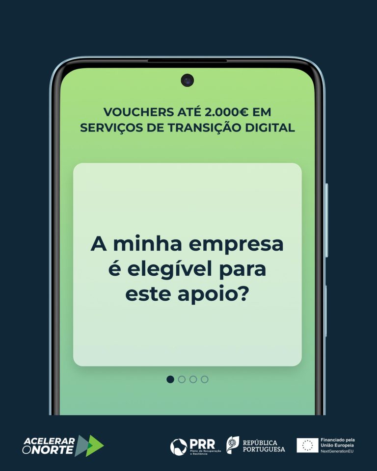 Read more about the article Acelerar o Norte tem #Vouchers que podem ir até 2.000€ para ajudar a mudar o futuro do seu negócio!