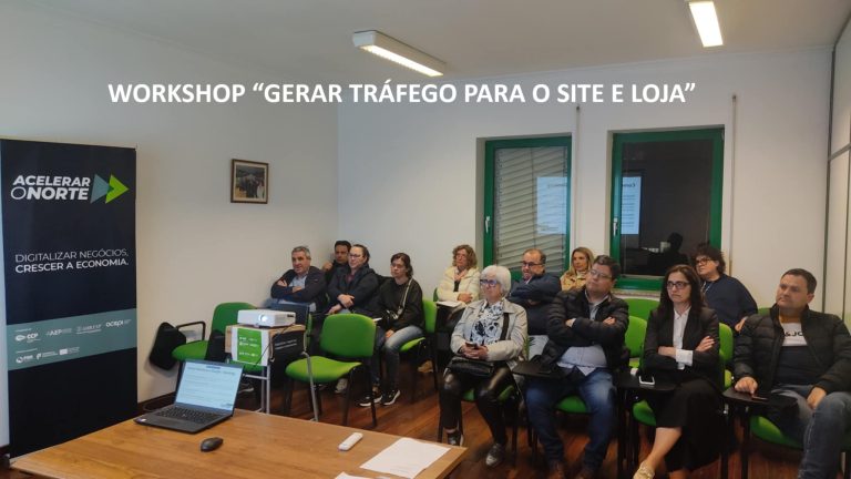 Read more about the article Realizou-se o 𝗪𝗢𝗥𝗞𝗦𝗛𝗢𝗣 “𝐆𝐞𝐫𝐚𝐫 𝐭𝐫𝐚́𝐟𝐞𝐠𝐨 𝐩𝐚𝐫𝐚 𝐨 𝐬𝐢𝐭𝐞 𝐞 𝐥𝐨𝐣𝐚