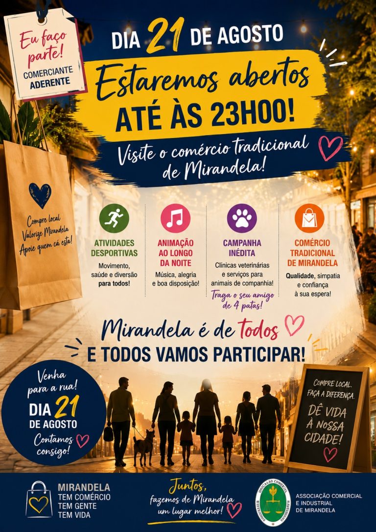 Read more about the article 21 de agosto (6ªfeira), ANIMAÇÃO DE RUA NO COMÉRCIO TRADICIONAL